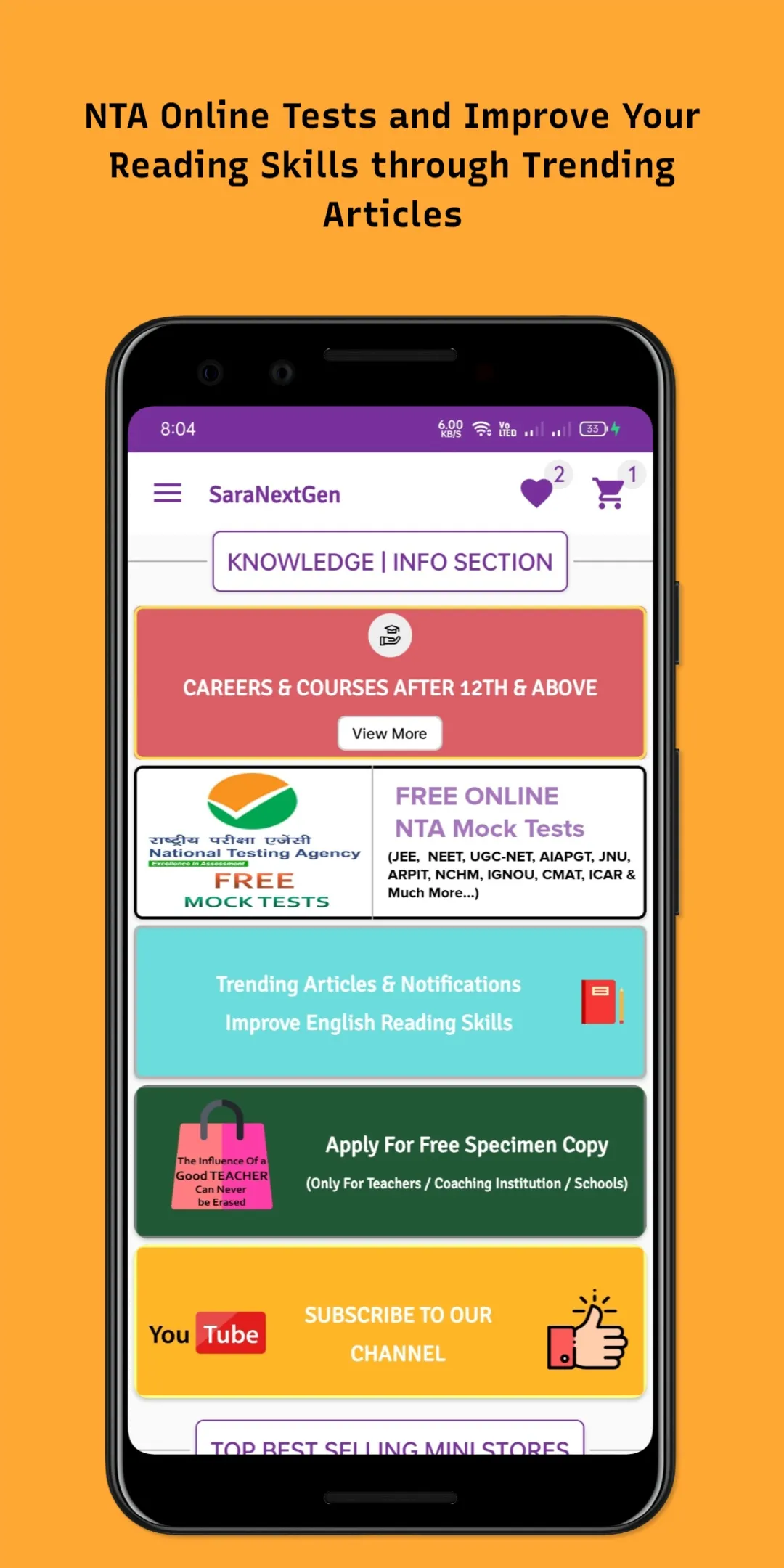 Test Generator | CBSE JEE NEET | Indus Appstore | Screenshot