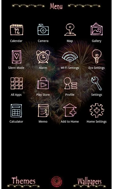 Fireworks Heart Wallpaper | Indus Appstore | Screenshot