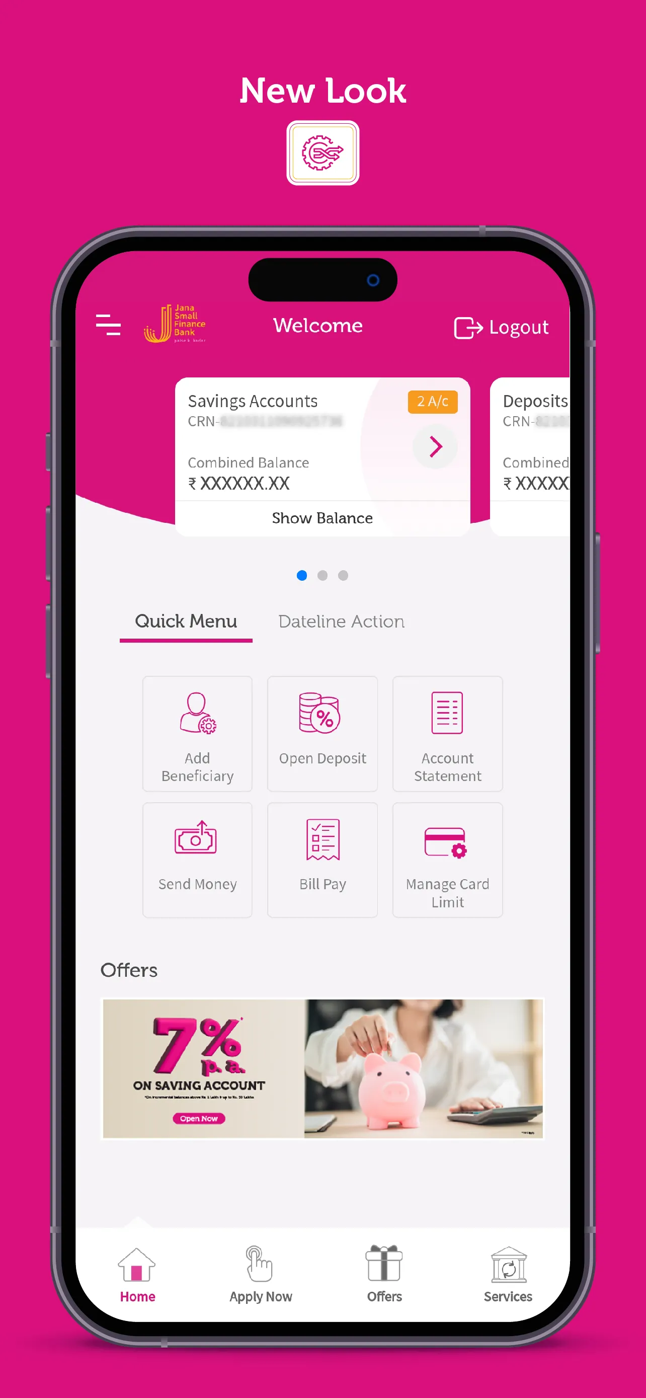 Jana Bank Mobile Banking | Indus Appstore | Screenshot