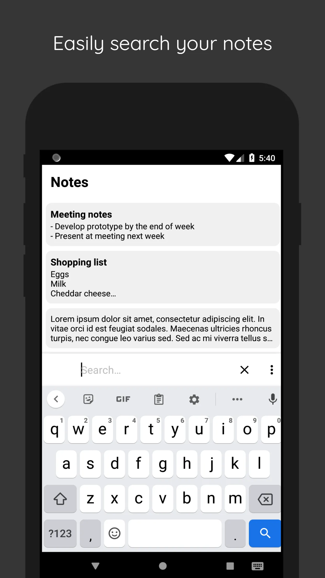 Notes Noir | Indus Appstore | Screenshot