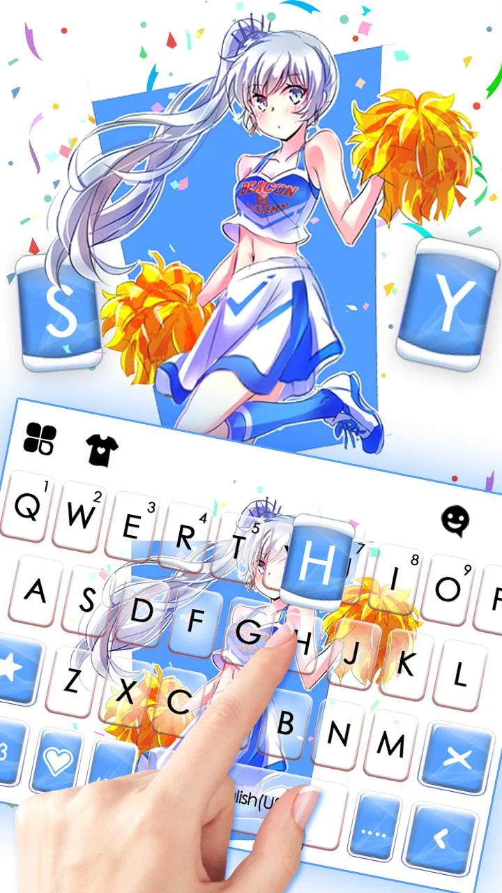 Cute Cheerleader Keyboard Them | Indus Appstore | Screenshot