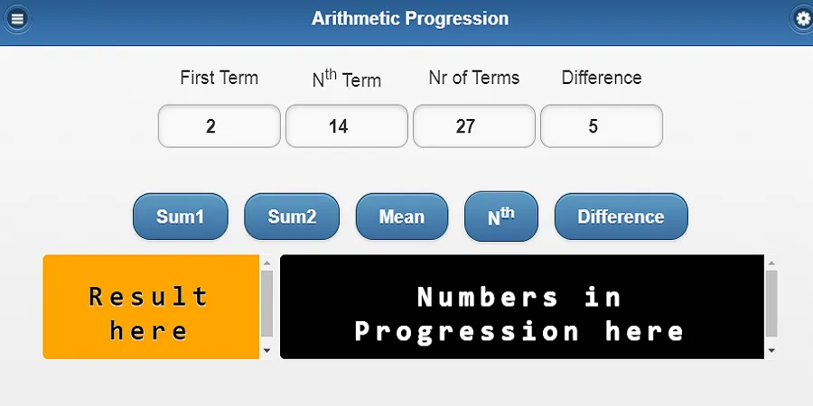 Arithmetic Progression Calcula | Indus Appstore | Screenshot