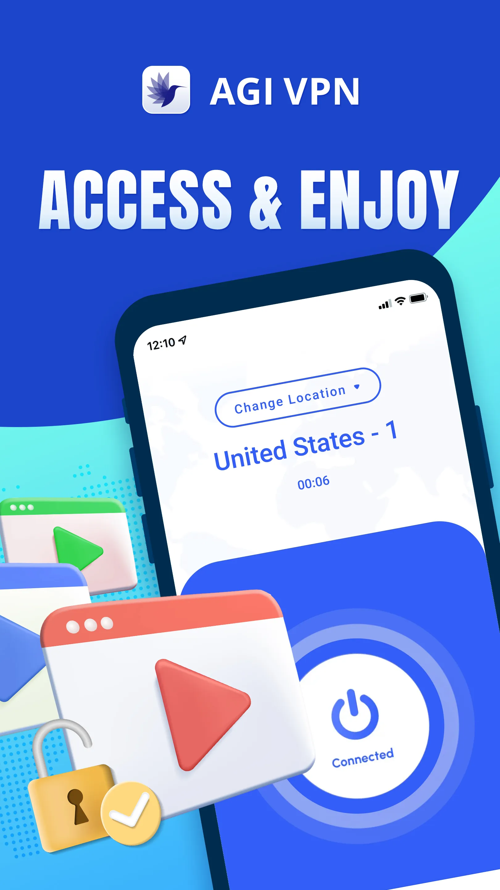 AGI VPN - Fast VPN Proxy | Indus Appstore | Screenshot