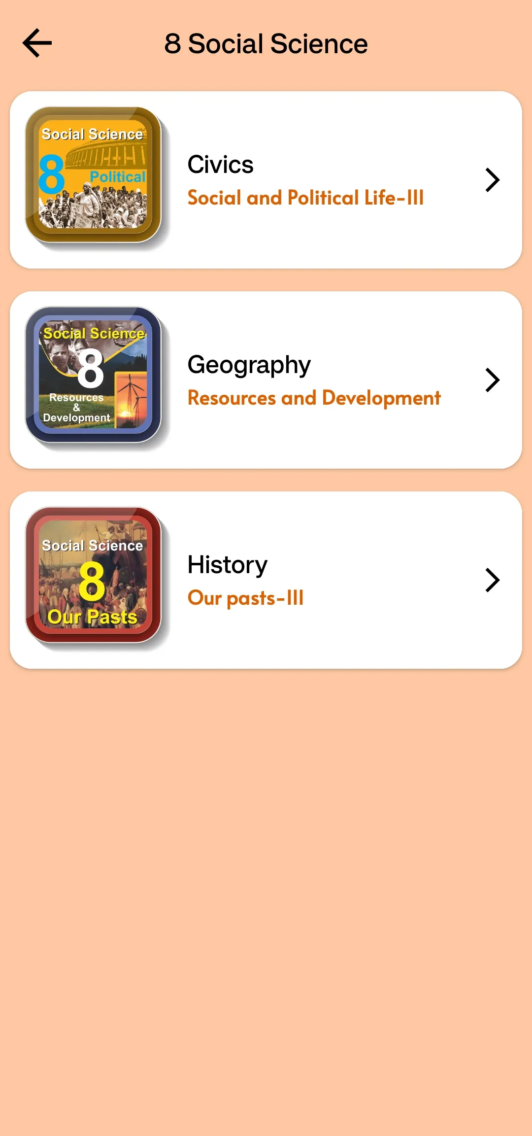 Class 8 Social Science 2023-24 | Indus Appstore | Screenshot