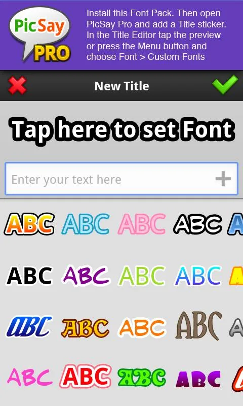 PicSay Pro Font Pack - B | Indus Appstore | Screenshot