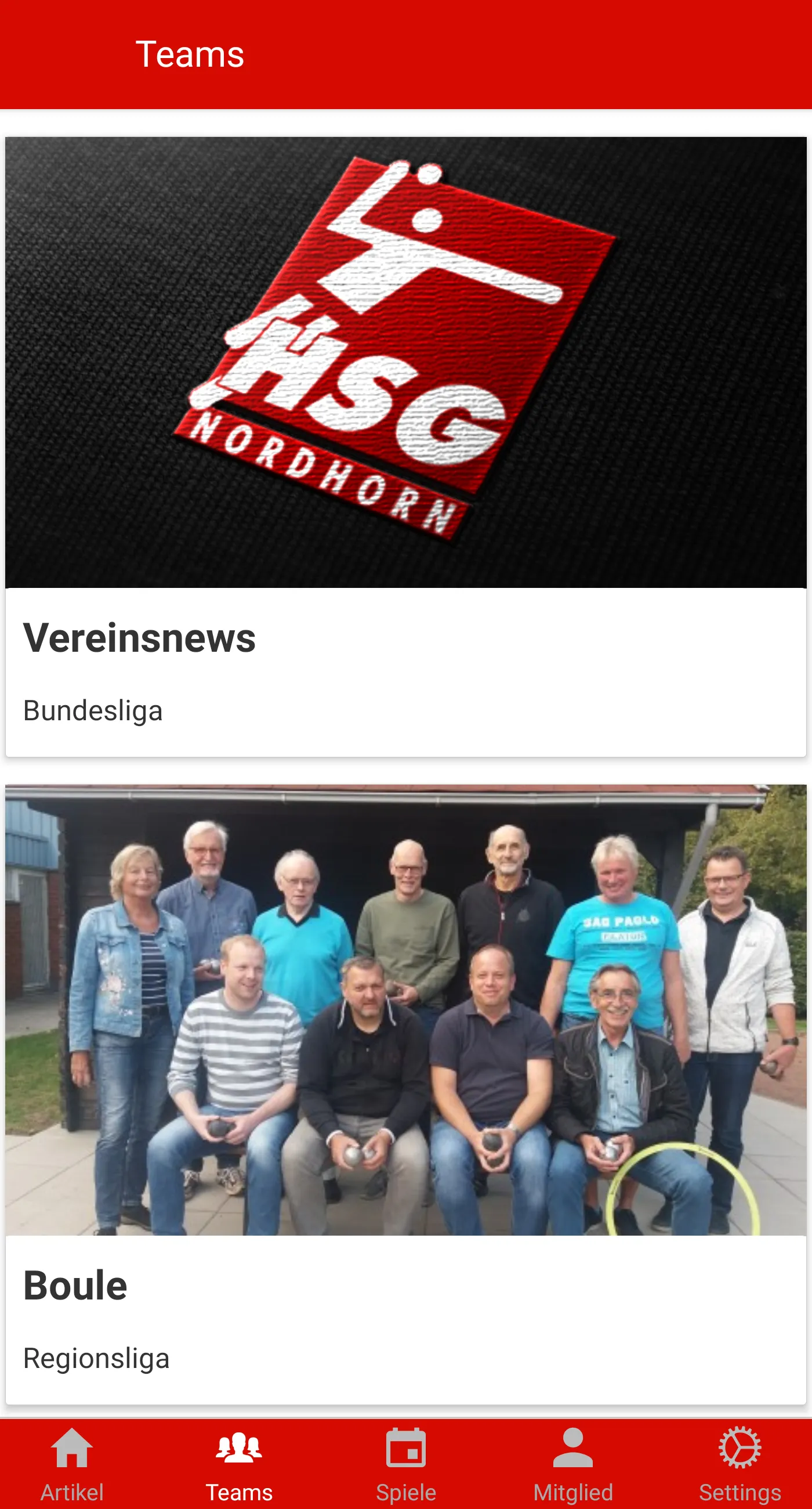 HSG Nordhorn | Indus Appstore | Screenshot