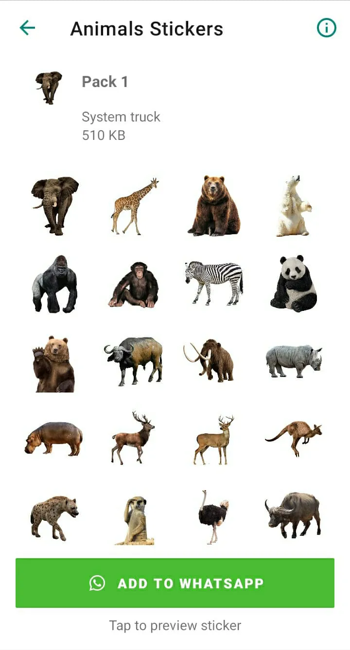 Animals Stickers | Indus Appstore | Screenshot