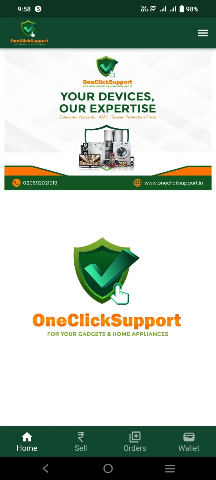 OneClickSupport | Indus Appstore | Screenshot