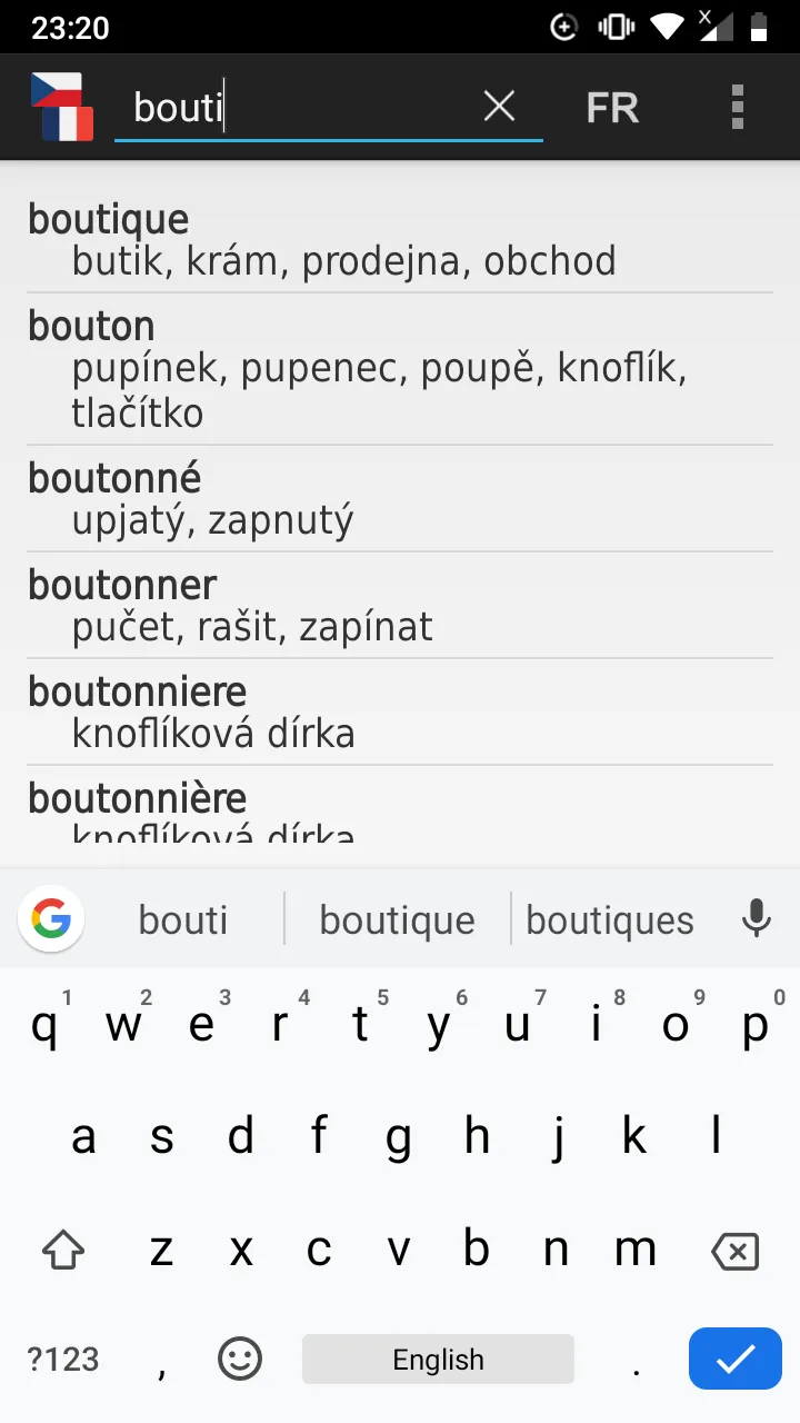 Czech - French offline dict. | Indus Appstore | Screenshot