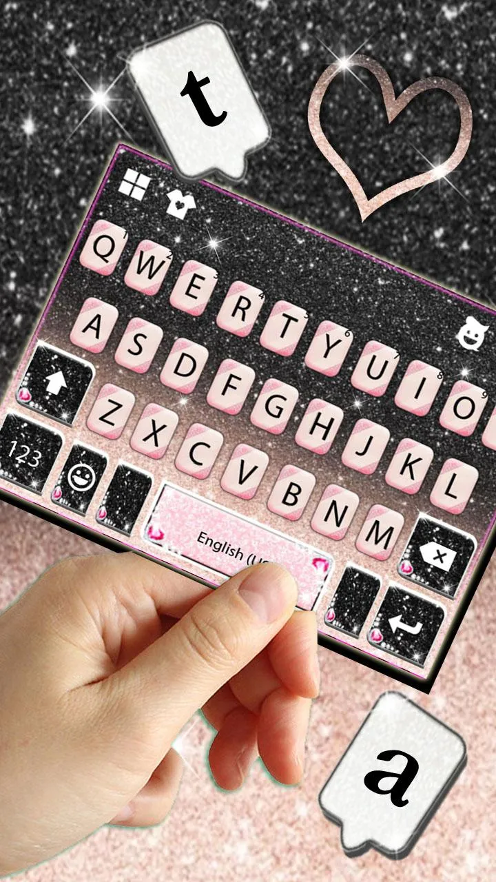 Black Pink Glitter Theme | Indus Appstore | Screenshot