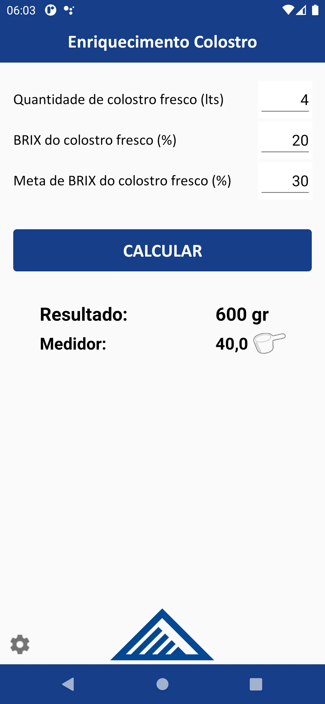 Alta Colostrum Calculator | Indus Appstore | Screenshot