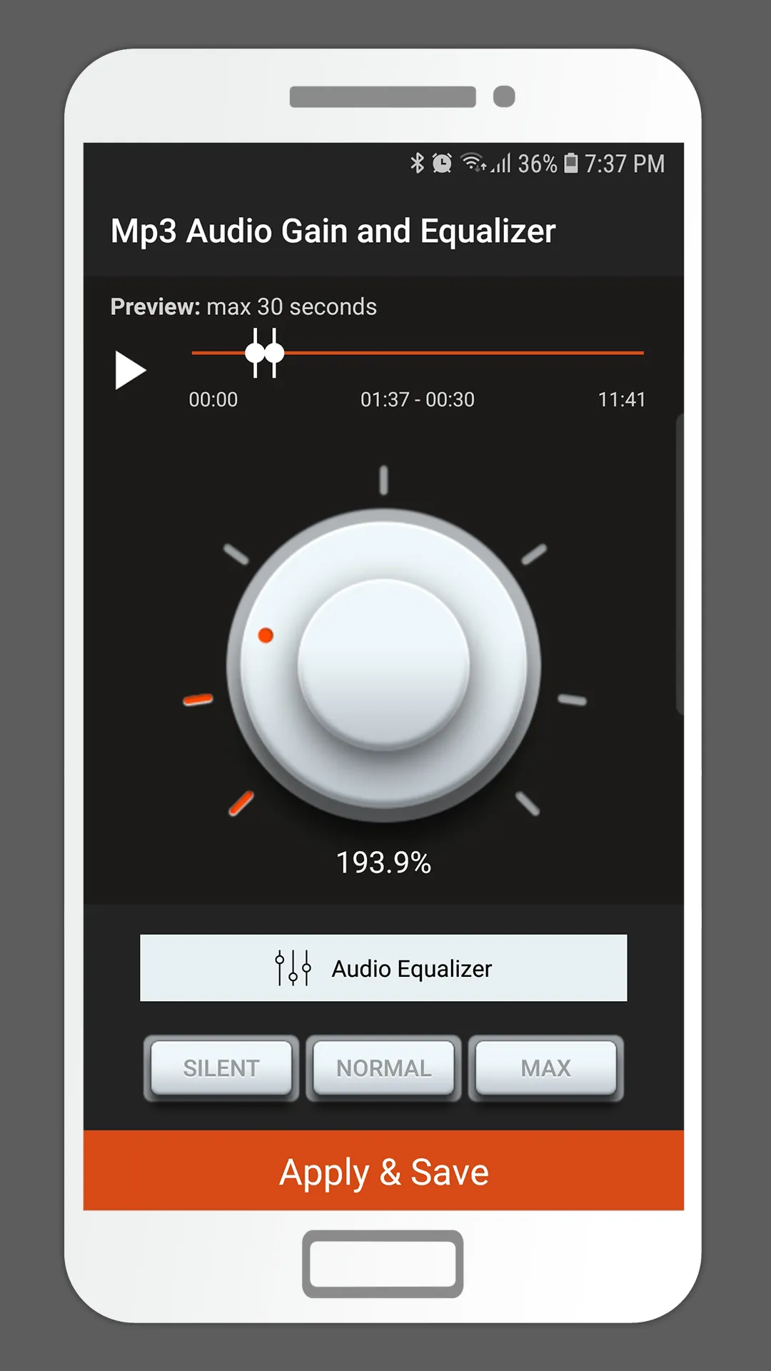 MP3 Audio Gain and Equalizer | Indus Appstore | Screenshot