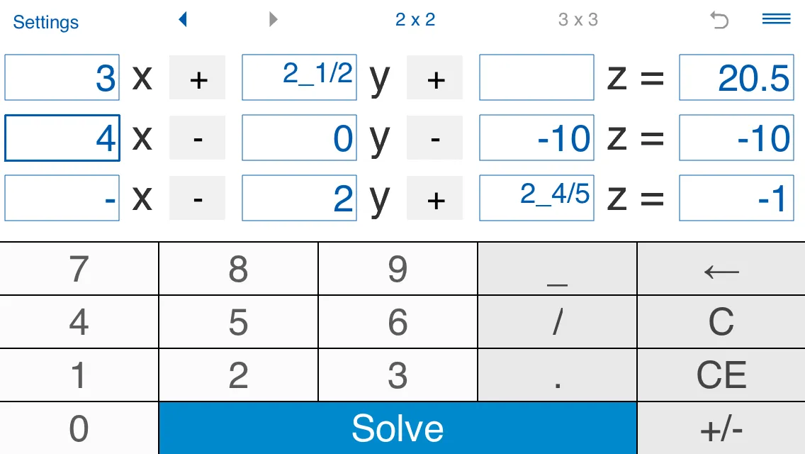 System of Equations Solver | Indus Appstore | Screenshot