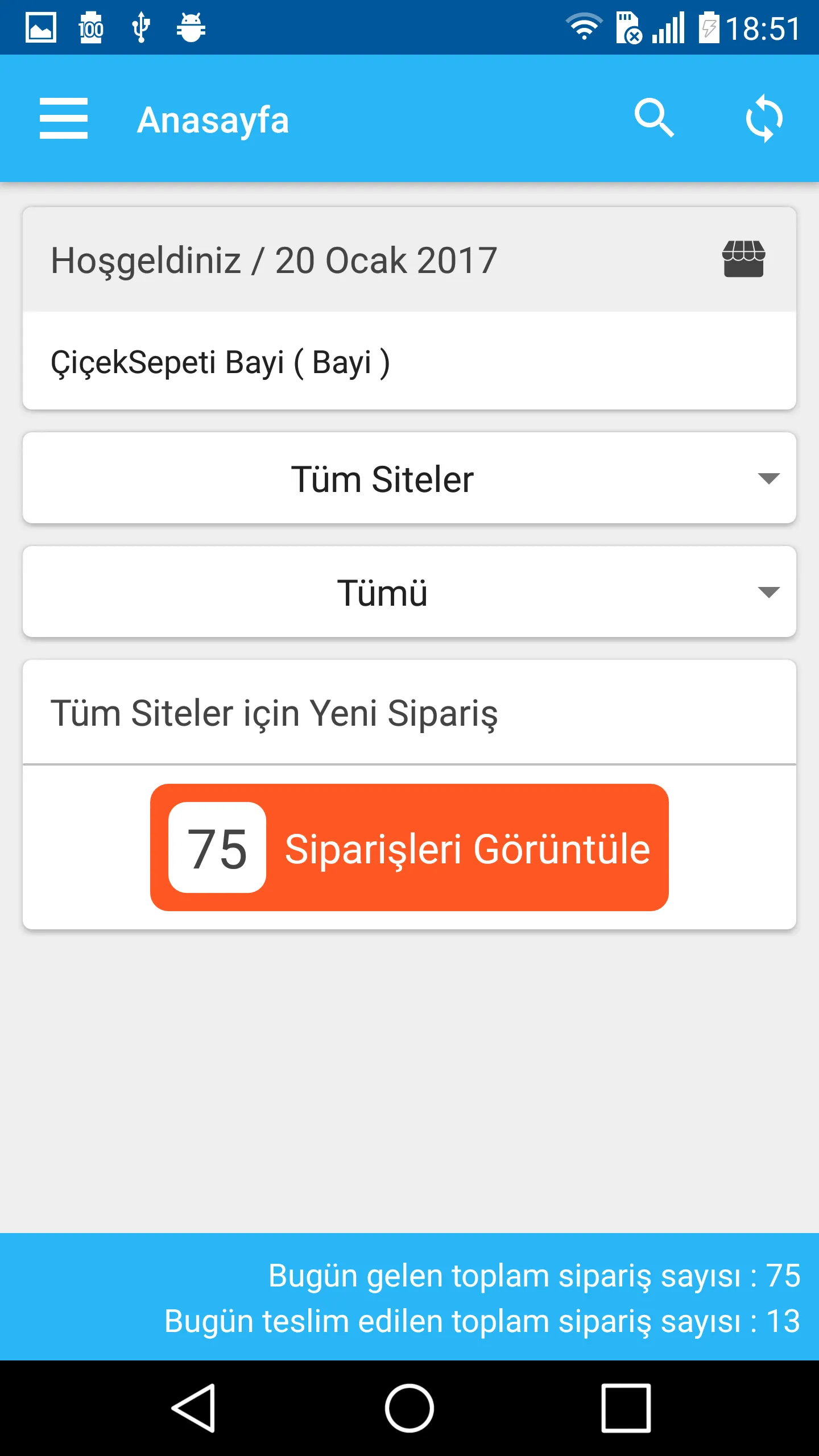 Çiçeksepeti Bayi | Indus Appstore | Screenshot