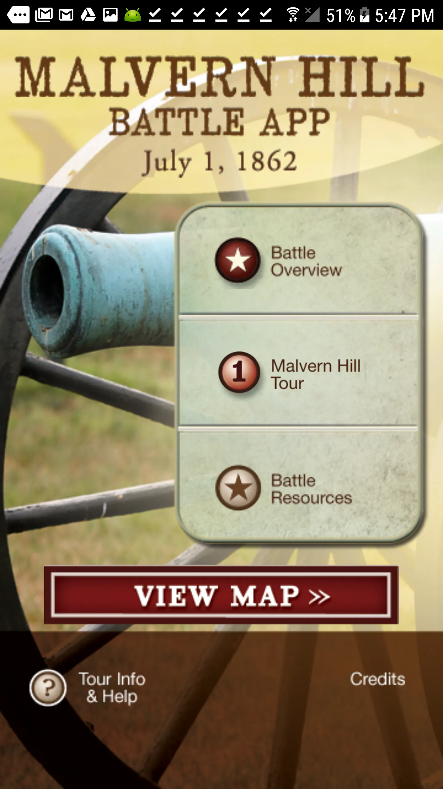 Malvern Hill Battle App | Indus Appstore | Screenshot