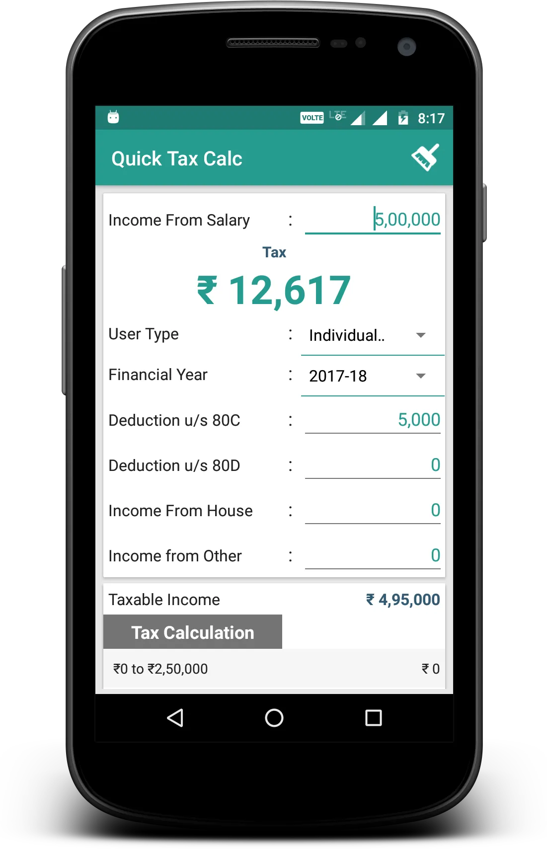 Income Tax Calculator | Indus Appstore | Screenshot