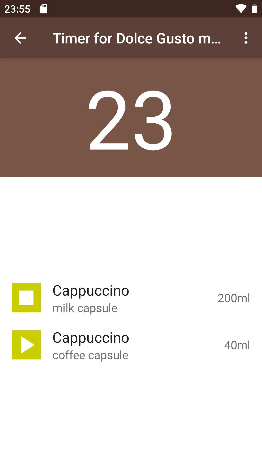 Timer for Dolce Gusto machines | Indus Appstore | Screenshot