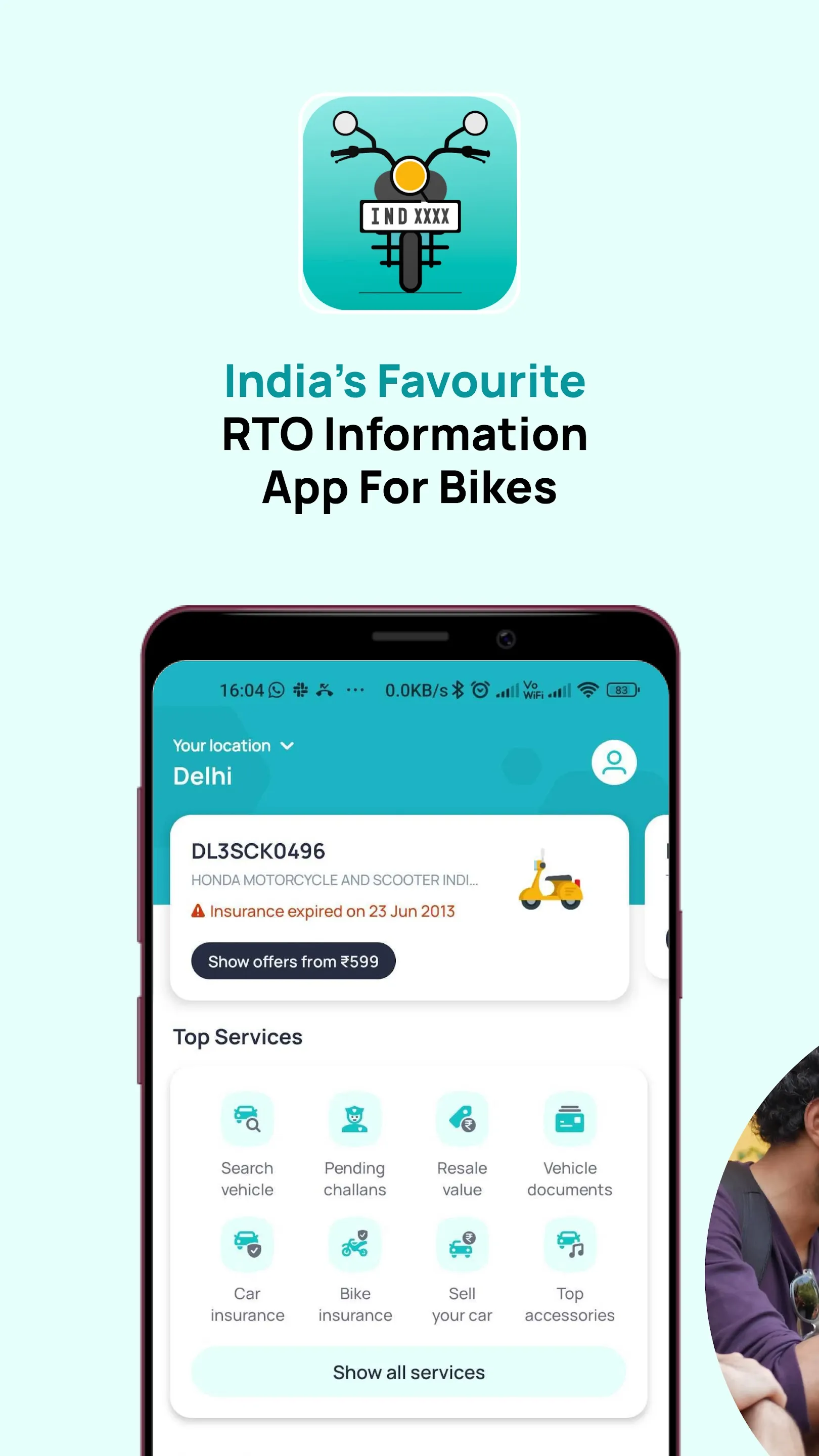 BikeInfo- RTO Vehicle Info App | Indus Appstore | Screenshot
