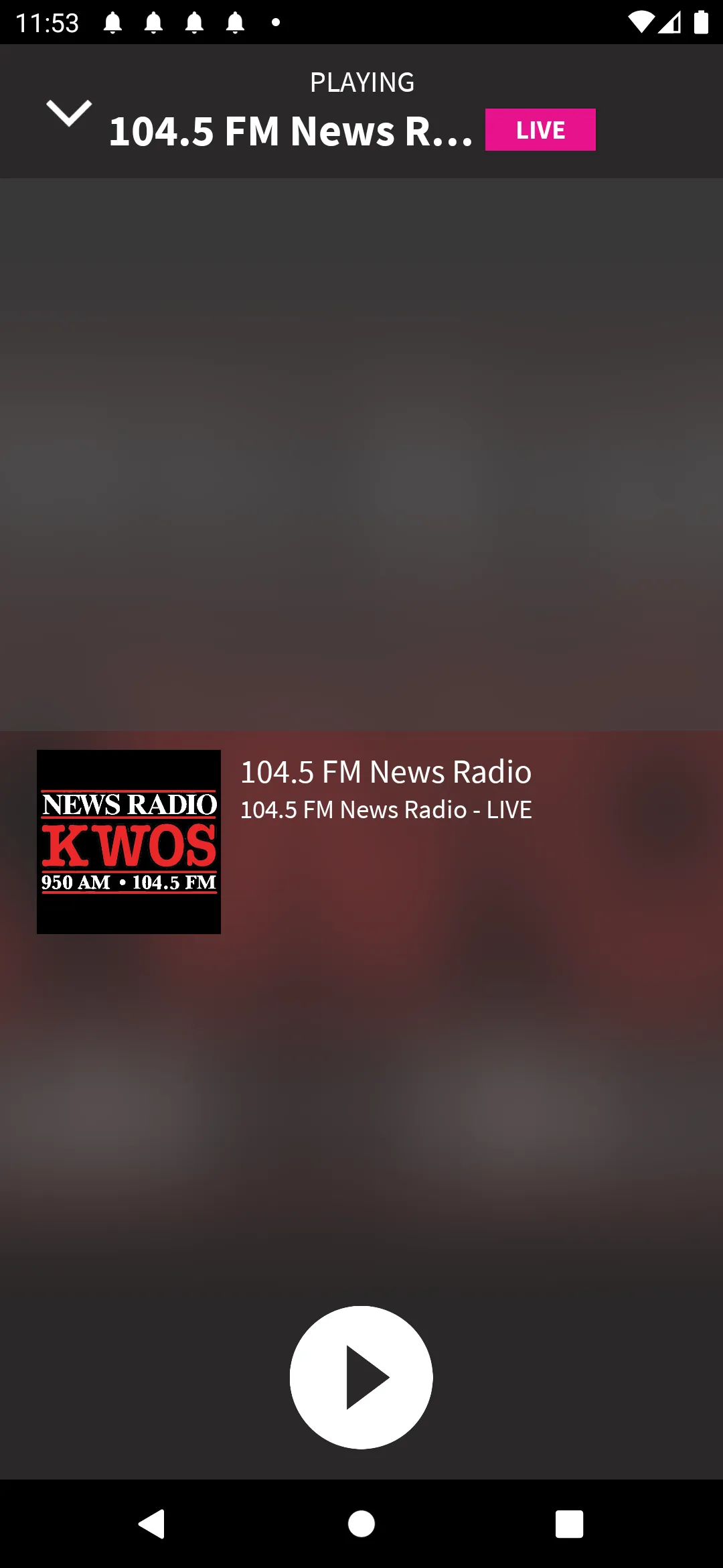 KWOS News Radio | Indus Appstore | Screenshot