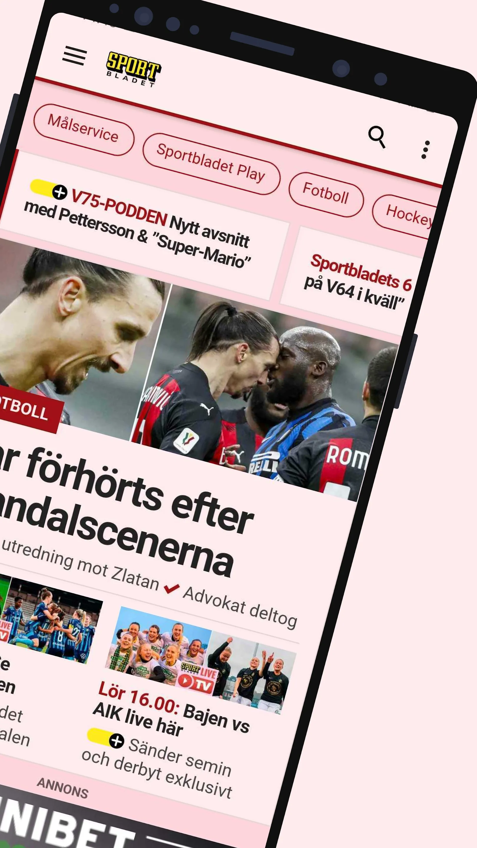 Sportbladet - störst på sport | Indus Appstore | Screenshot