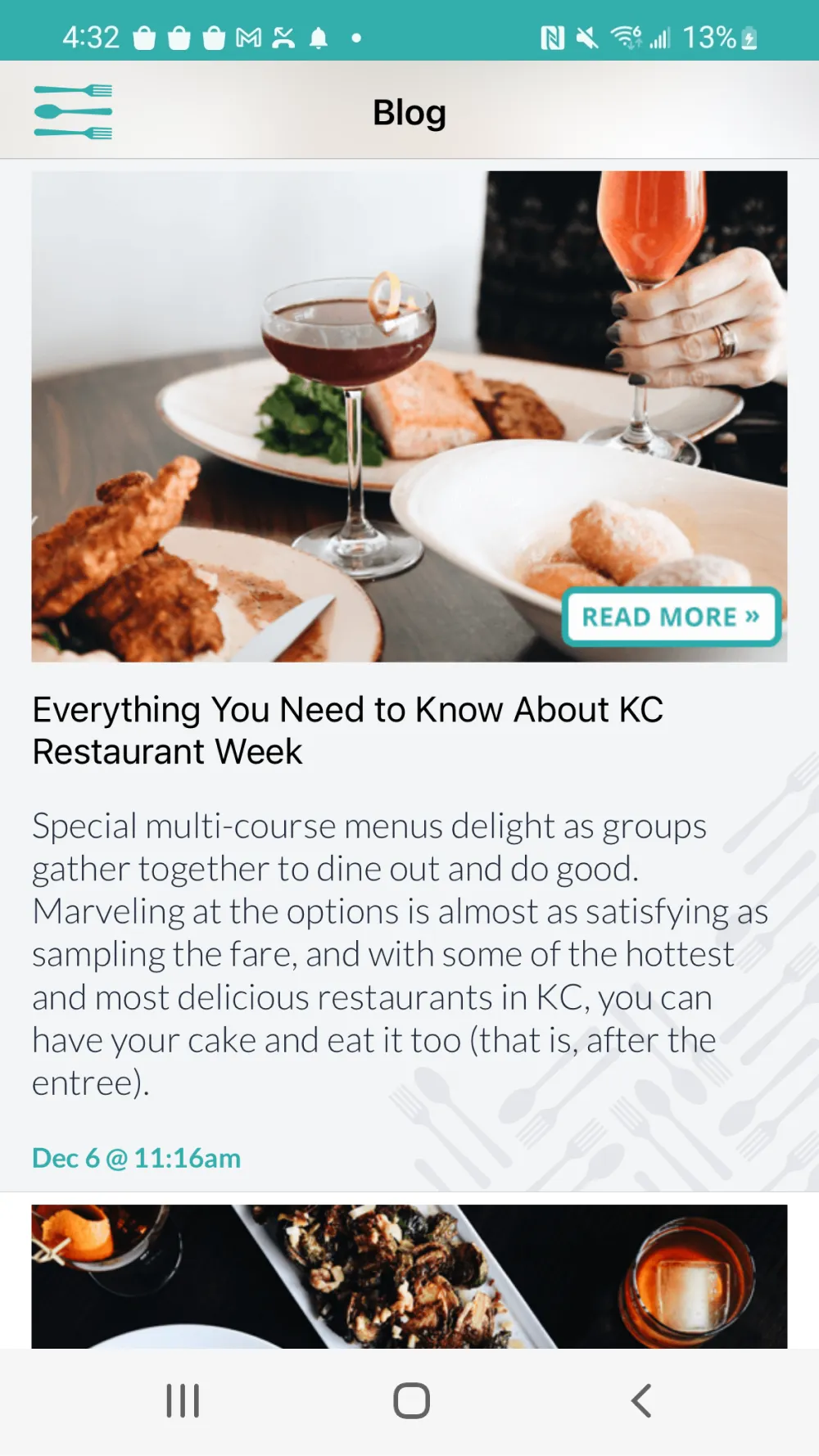 KC Restaurant Week | Indus Appstore | Screenshot