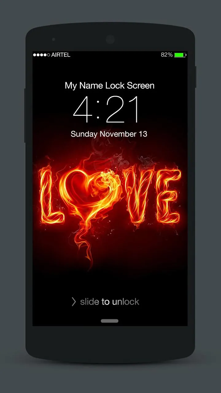 Love Neon Lock Screen | Indus Appstore | Screenshot