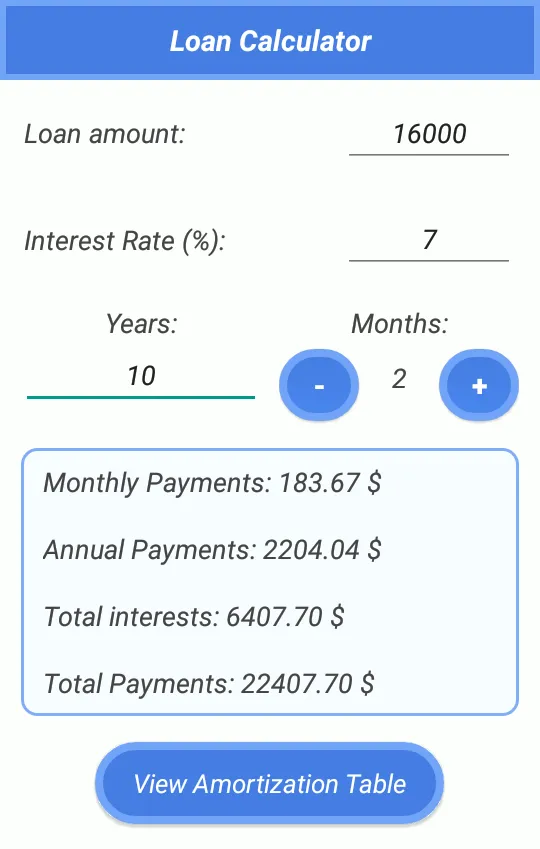 Loan Calculator | Indus Appstore | Screenshot