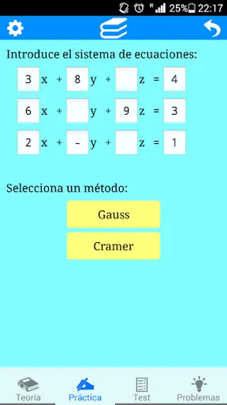 Sist. ecuaciones 3 incógnitas | Indus Appstore | Screenshot