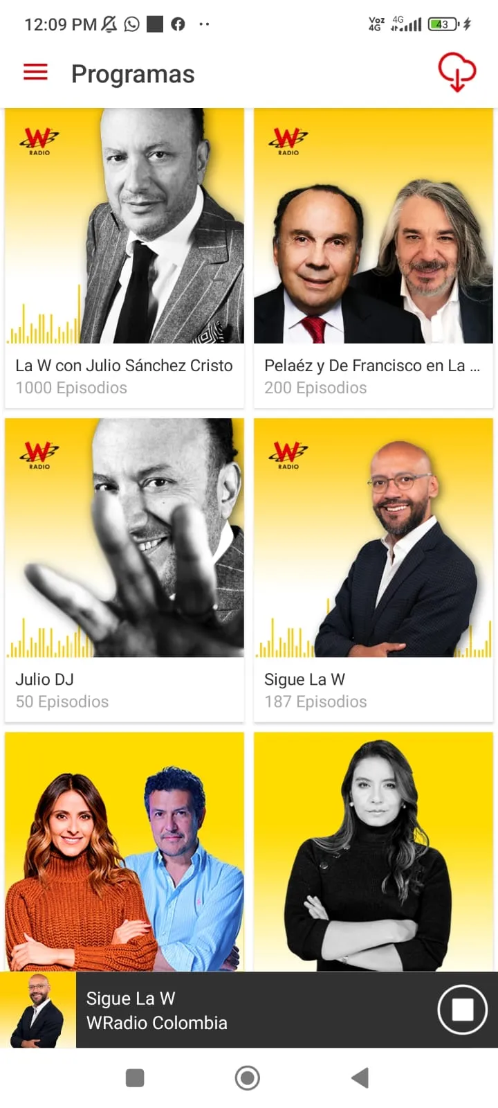 WRadio Colombia | Indus Appstore | Screenshot