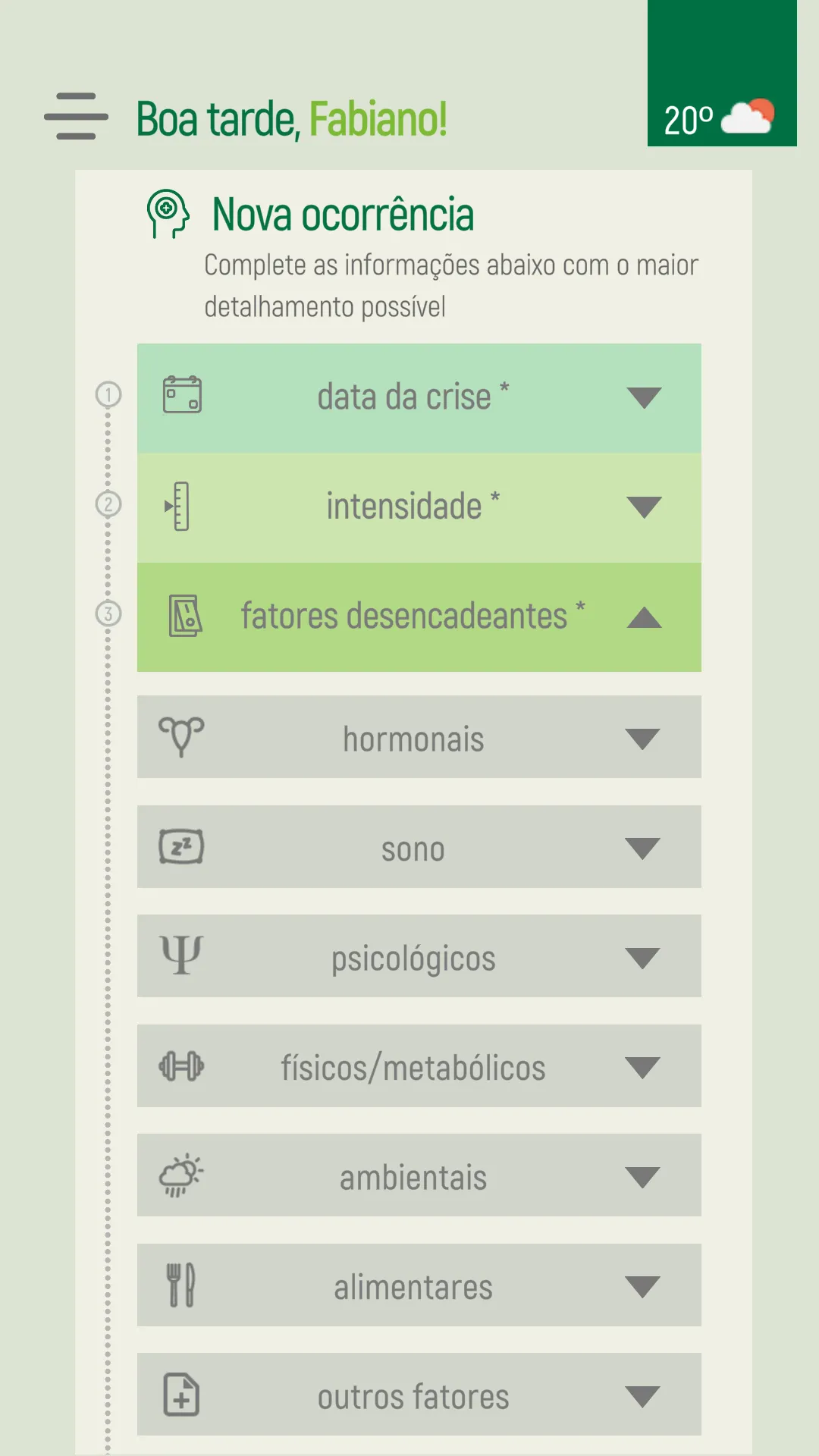 Diário Cefaleia | Indus Appstore | Screenshot