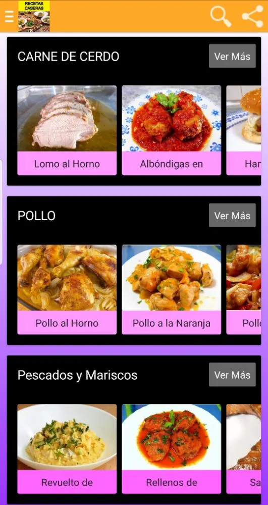 Recetas de Cocina Casera | Indus Appstore | Screenshot