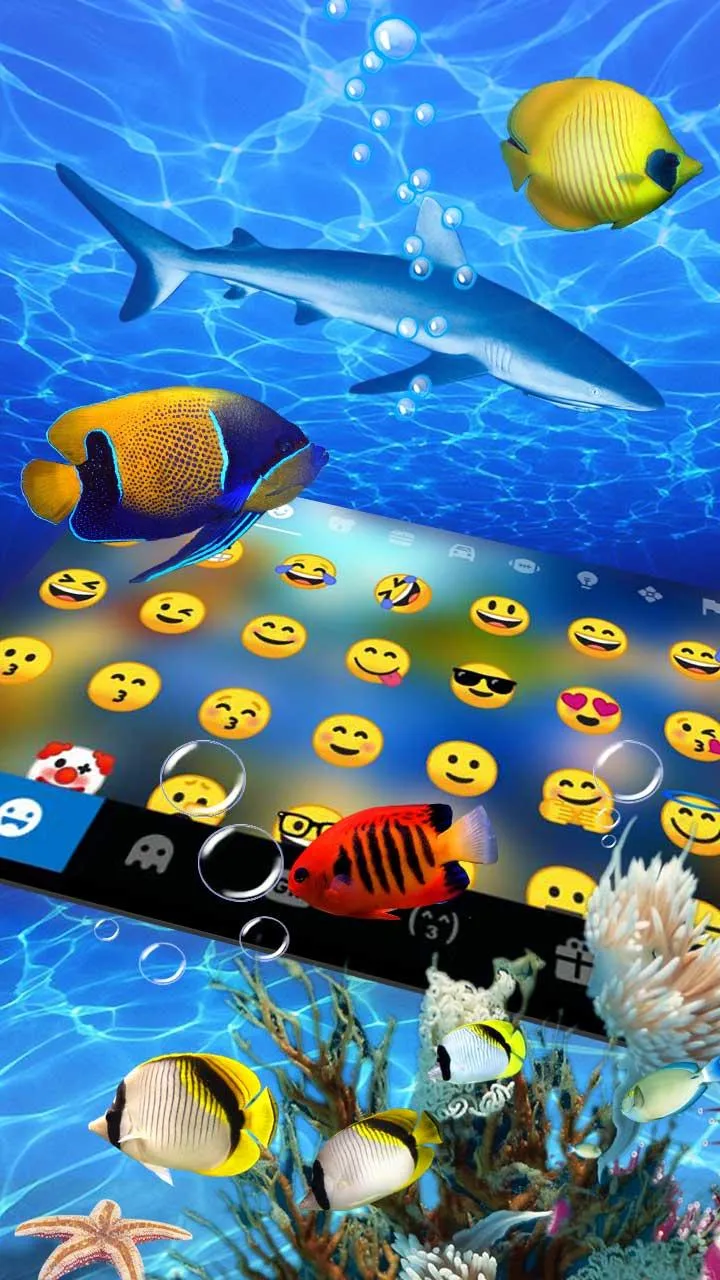 3D Live Fish Keyboard Theme | Indus Appstore | Screenshot