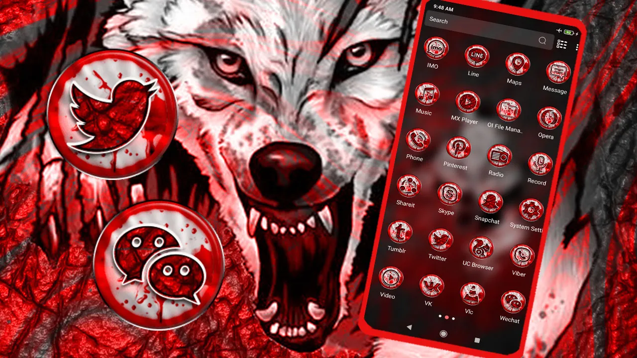 Wolf 3D  Launcher Theme | Indus Appstore | Screenshot