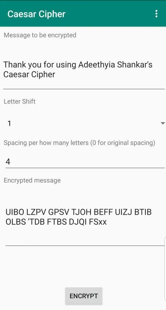 Caesar Cipher | Indus Appstore | Screenshot