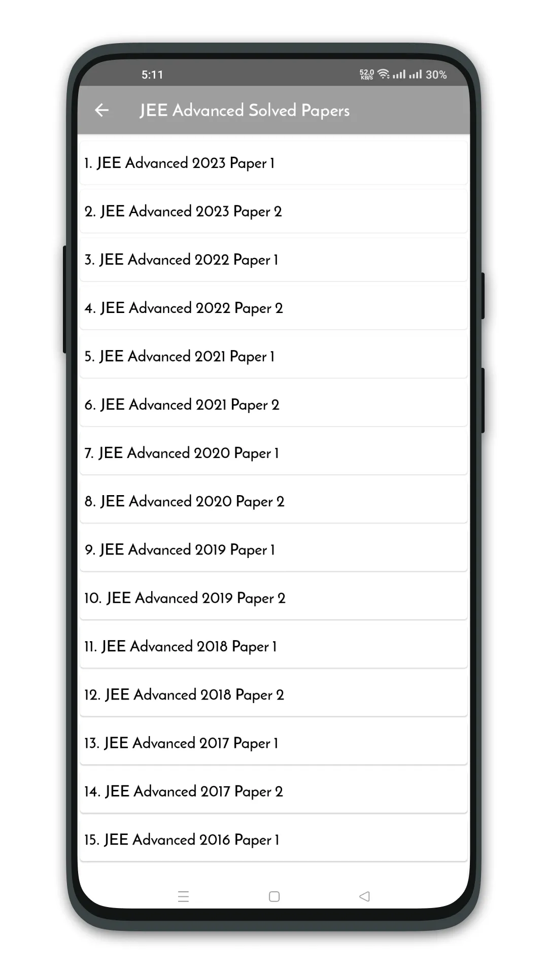 JEE Advanced Solved Papers | Indus Appstore | Screenshot