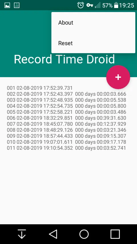 Record Time Droid | Indus Appstore | Screenshot