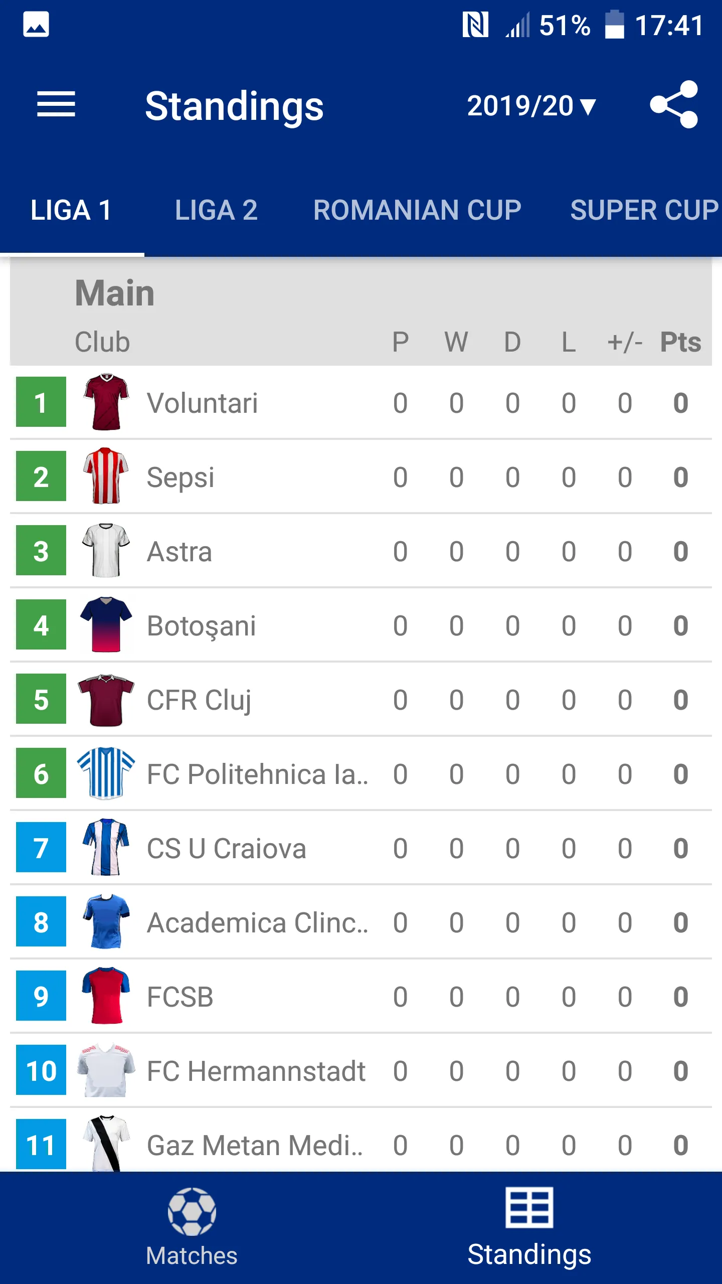 Live Scores for Liga 1 Romania | Indus Appstore | Screenshot