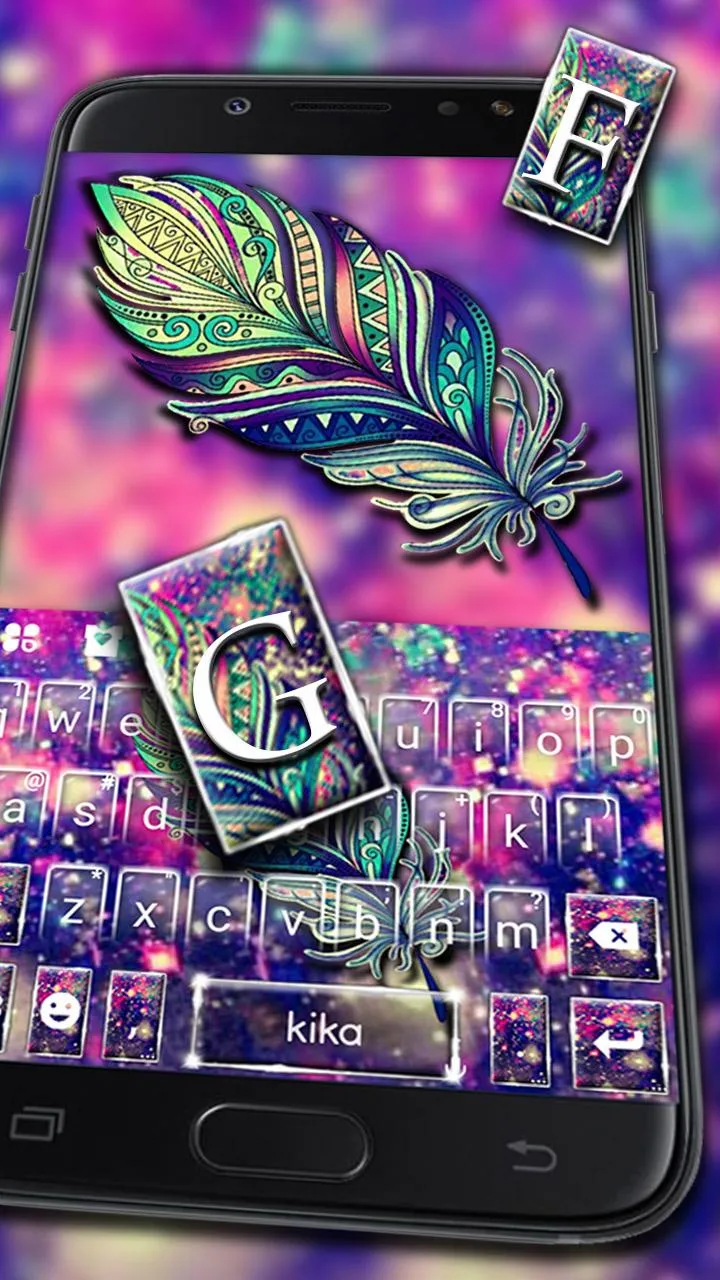 Galaxy Feather Keyboard Theme | Indus Appstore | Screenshot