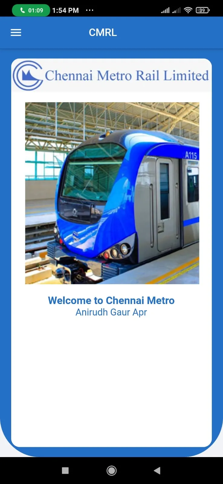 CMRL PMIS | Indus Appstore | Screenshot