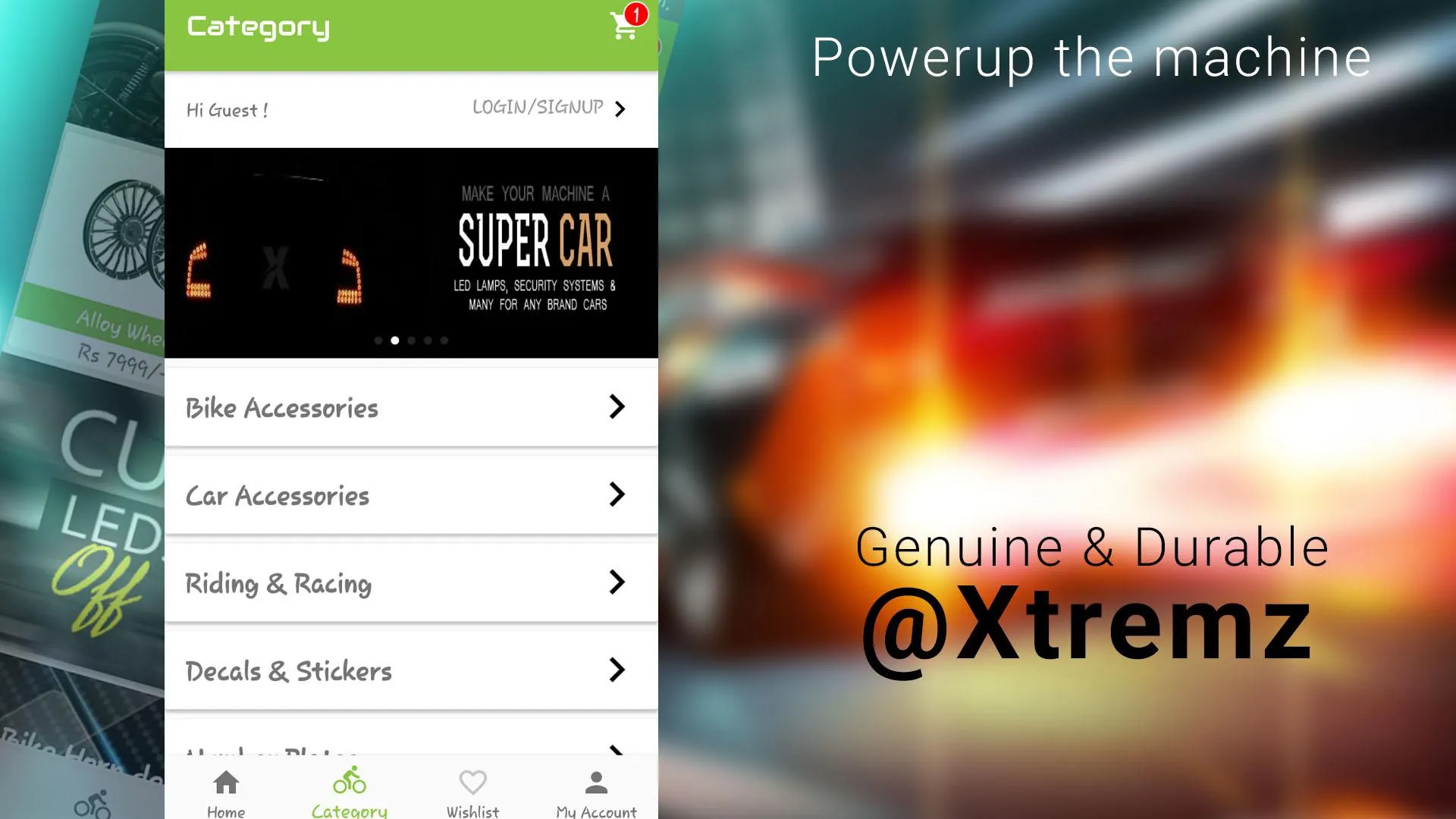 XTREMZ bike & Car accessories  | Indus Appstore | Screenshot