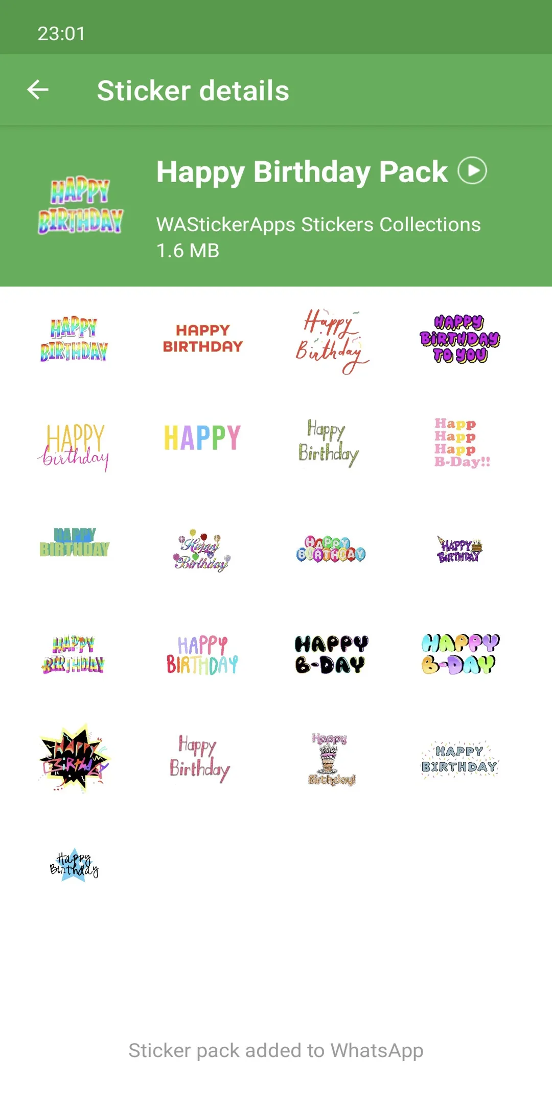 WASticker Happy Birthday WA | Indus Appstore | Screenshot