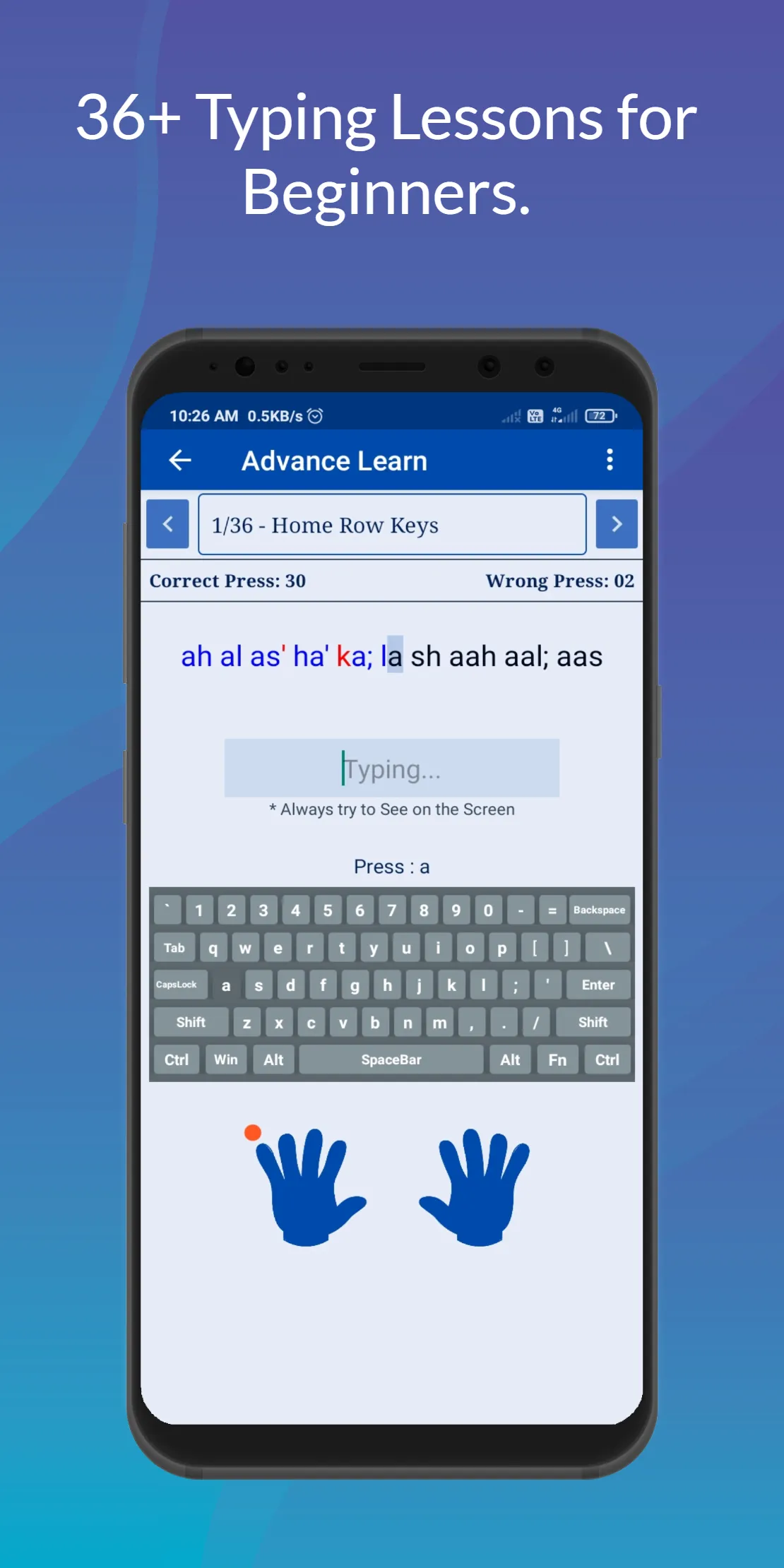 Typing Plus:English Typing App | Indus Appstore | Screenshot