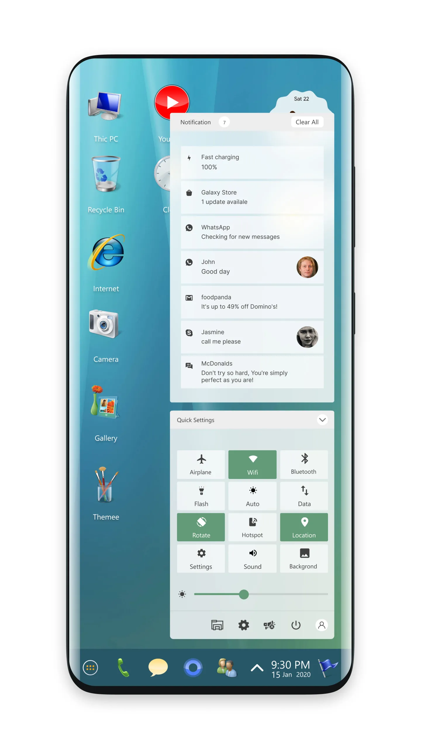 Vista Theme for Launcher | Indus Appstore | Screenshot