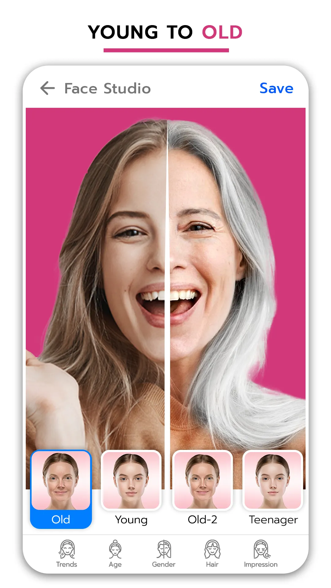 FaceLab Face Editor App, Aging | Indus Appstore | Screenshot