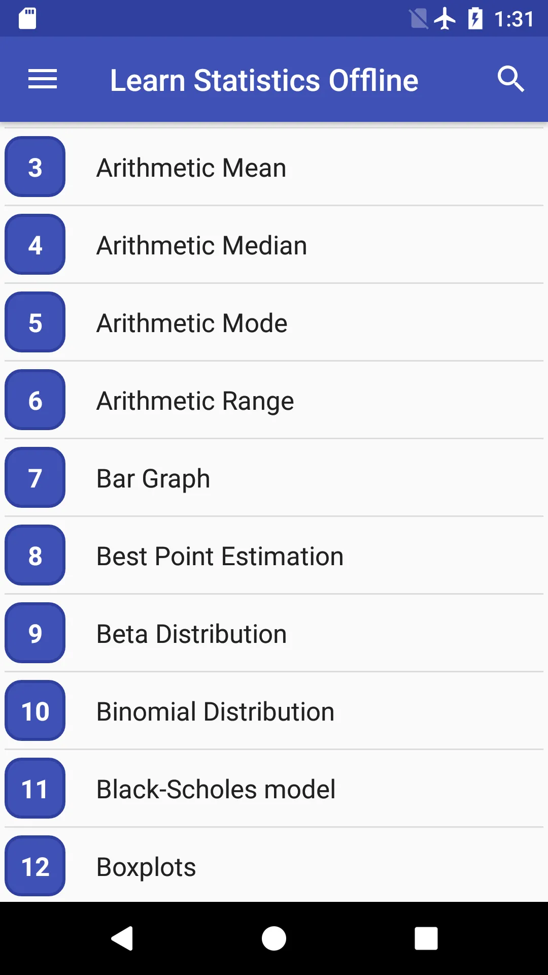 Learn Statistics Offline | Indus Appstore | Screenshot