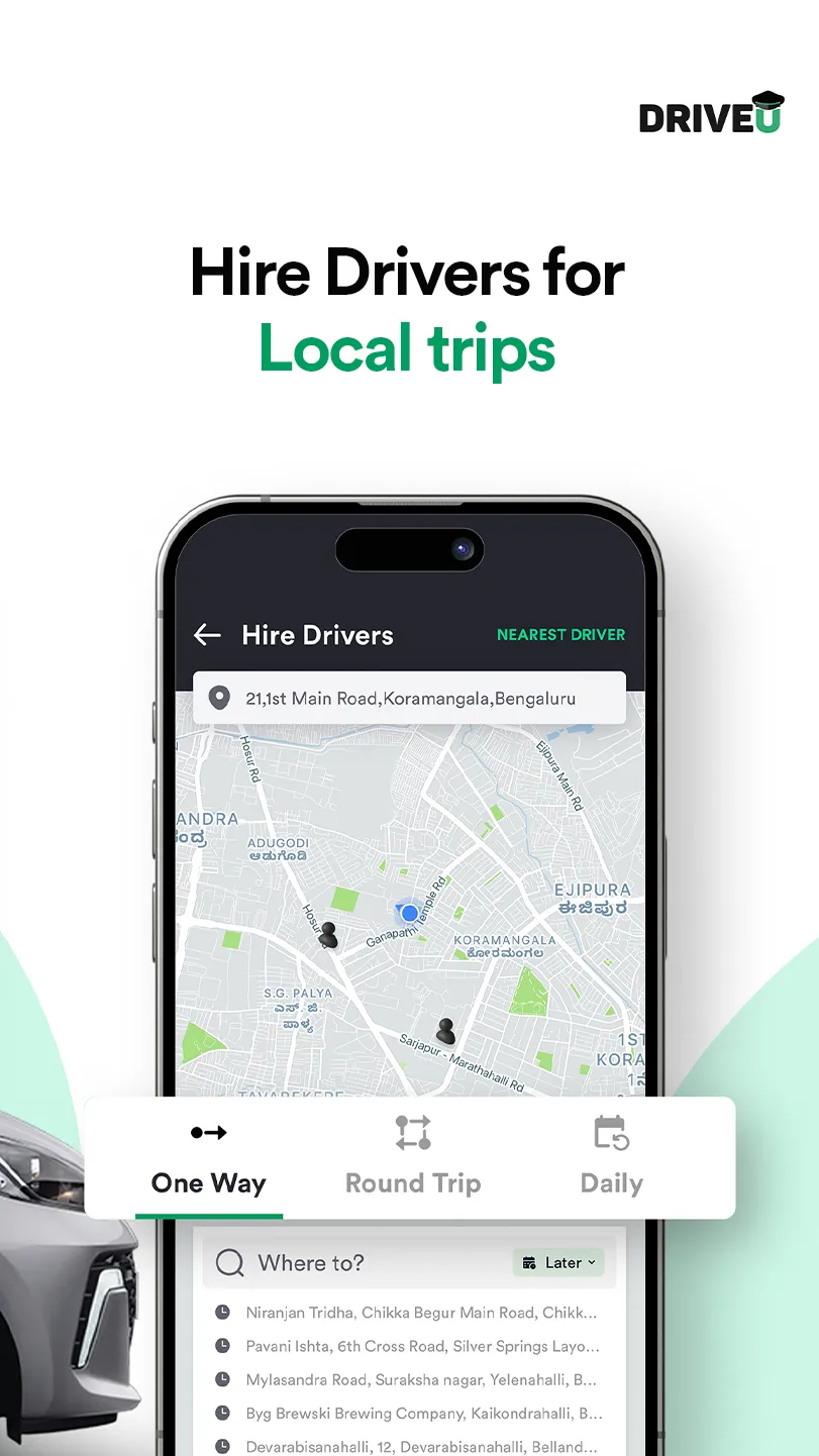 DriveU: Drivers & Car Services | Indus Appstore | Screenshot