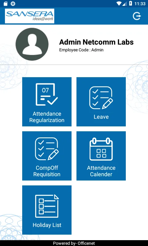 Officenet HR App Sansera | Indus Appstore | Screenshot