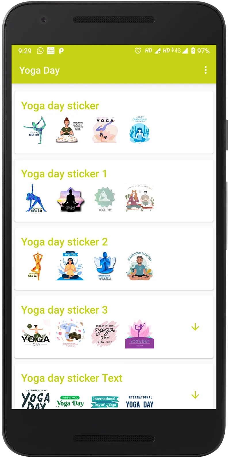 Yoga day sticker - 2023 | Indus Appstore | Screenshot