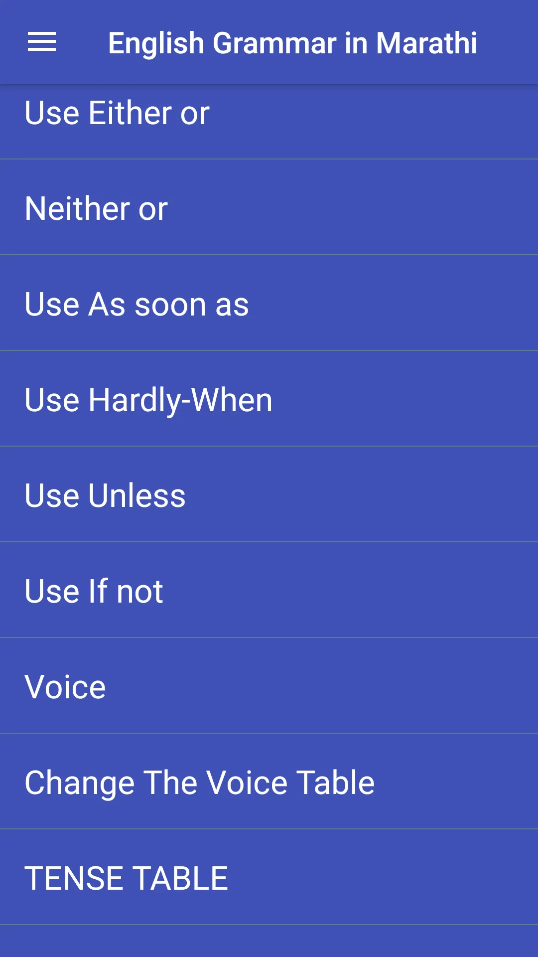 All English Grammar in Marathi | Indus Appstore | Screenshot