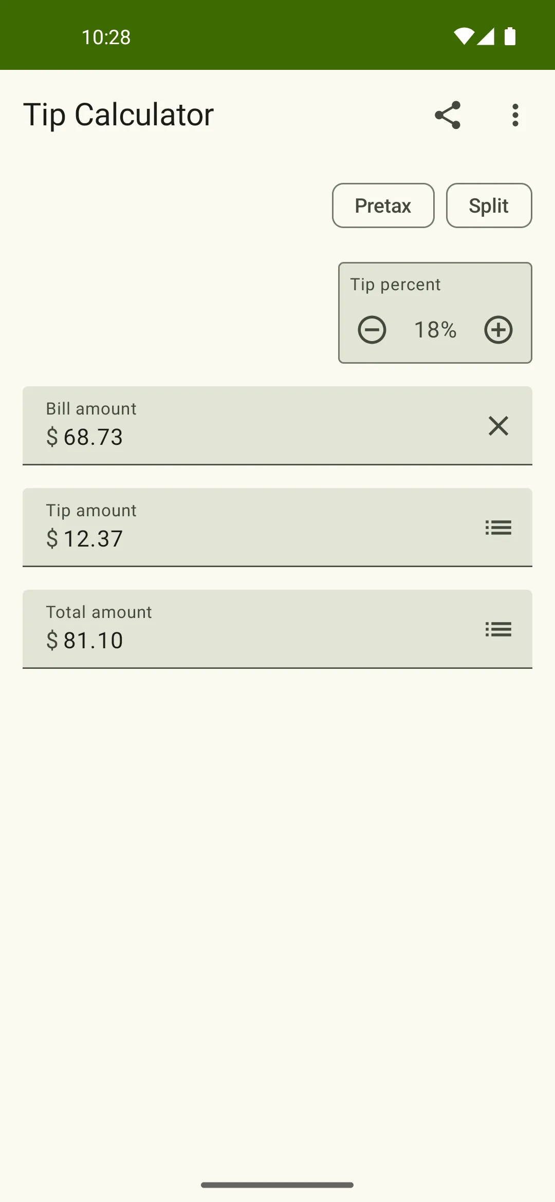 Tip Calculator | Indus Appstore | Screenshot